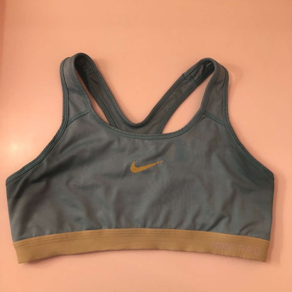 Blue Nike sports bra